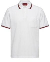 Gucci - Logo Embroidered Short-Sleeve Polo Shirt - Lyst