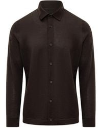 ZEGNA - Button-Up Knitted Shirt - Lyst