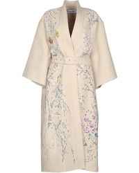 Dior - V-Neck Long-Sleeved Coat - Lyst
