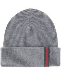 Gucci - Web Detailed Knitted Beanie - Lyst
