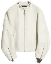 Gucci - Treated Bull Leather Jacket - Lyst
