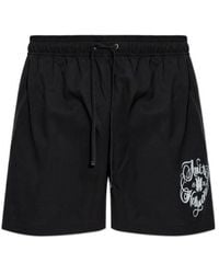 Amiri - Printed Drawstring Swim Shorts - Lyst