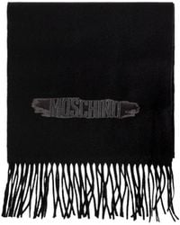 Moschino - Logo Fringe Scarf - Lyst