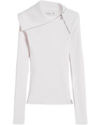 Sportmax - Wool Sweater With High Neck Detail - Lyst