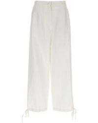 MSGM - Elasticated-Ankles Wide-Leg Trousers - Lyst