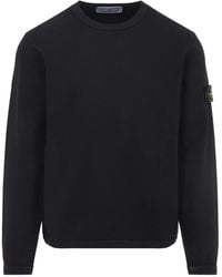 Stone Island - Logo Patch Crewneck Sweatshirt - Lyst