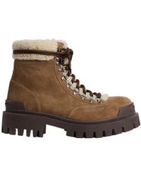 Balenciaga - Winter L20 Shearling Hiker Boots - Lyst