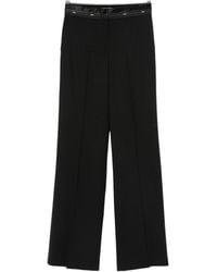 MSGM - Straight-Leg Pants With Glossy Trim - Lyst