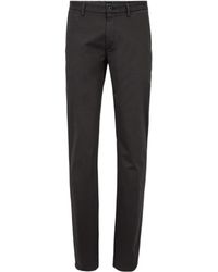 BOSS - Logo Twill Casual Pants - Lyst