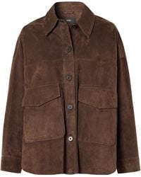 Arma - Oversized Paneled Suede Jacket - Lyst