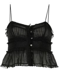 Isabel Marant - Isabel Marant Étoile Gloria Cropped Blouse - Lyst