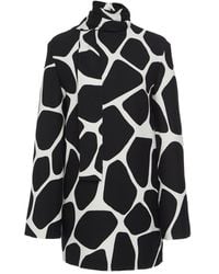 Valentino - Giraffe Print Foulard Blouse - Lyst