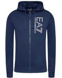EA7 - Logo Hooded Casual Jacket - Lyst