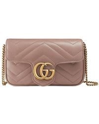 Gucci - GG Marmont Matelassé Leather Super Mini Bag - Lyst