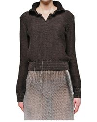 Maison Margiela - Half-Zip Knitted Jumper - Lyst