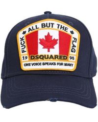 DSquared² - Flag Patch Distressed Baseball Cap - Lyst