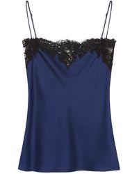 Stella McCartney - Lace-Trim Satin Top - Lyst