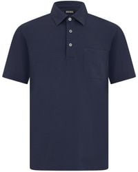ZEGNA - Chest-Pocket Short-Sleeve Polo Shirt - Lyst