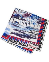 Prada - Pittoresque Paris Printed Silk 90 Foulard - Lyst
