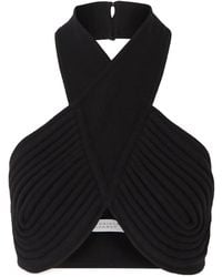 Gabriela Hearst - Eris Cropped Ribbed Merino Wool Halterneck Top - Lyst
