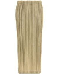 Pleats Please Issey Miyake - Thicker Bottoms 1 Pleated Midi Skirt - Lyst