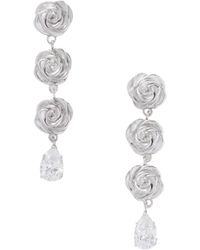 Magda Butrym - Triple Rose Embellished Drop Earrings - Lyst