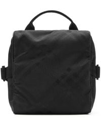Burberry - Check-Pattern Zipped Messenger Bag - Lyst