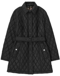 Burberry - Belted Quilted Hood Jacket - Lyst