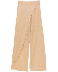 Oséree - Oséree Wrap Lurex Beach Pants - Lyst