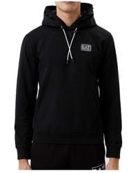 EA7 - Logo Hooded Sweater - Lyst