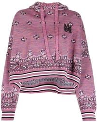 Amiri - Space Dye Bandana Knit Hoodie - Lyst