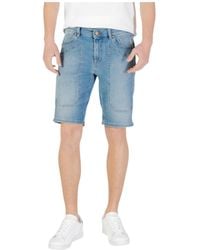 Jeckerson - Denim Shorts With Belt Loops - Lyst