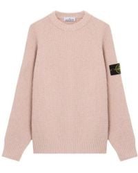 Stone Island - Logo Patch Crewneck Sweater - Lyst