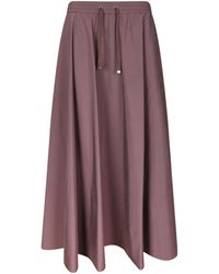 Herno - Drawstring Flared Skirt - Lyst