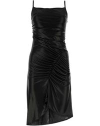 Marine Serre - Crescent Moon-Printed Ruched Midi Dress - Lyst