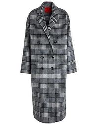 MAX&Co. - Plaid Lapel Double-Breasted Coat - Lyst