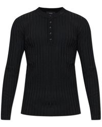 Amiri - Script Knit Henley Jumper - Lyst