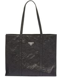 Prada - Large Antique Nappa Leather Tote - Lyst