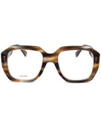 Celine - Striped Logo Flat Mirror - Lyst