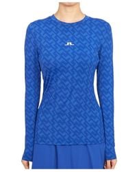 J.Lindeberg - Logo-Print Compression Top - Lyst