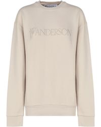 JW Anderson - Jw Anderson Logo Embroidered Crewneck Sweatshirt - Lyst