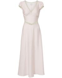 Posse - Perla Lace-Trimmed Midi Dress - Lyst