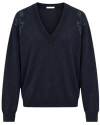 Zadig & Voltaire - Embellished V-Neck Sweater - Lyst