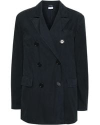 Aspesi - Double-Breasted Cotton Blazer - Lyst
