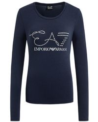 EA7 - Crystal Set Long-Sleeved T-Shirt - Lyst