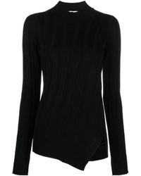 Stella McCartney - Crewneck Asymmetric-Hem Knitted Jumper - Lyst