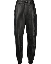 KARL LAGERFELD - Logo Embroidered Tapered-Leg Trousers - Lyst