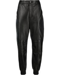 KARL LAGERFELD - Logo Embroidered Tapered-Leg Trousers - Lyst
