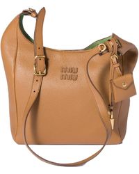 Miu Miu - Leather Bucket Bag - Lyst