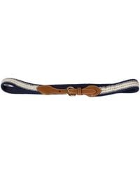 Miu Miu - Leather And Cotton Crochet Belt - Lyst